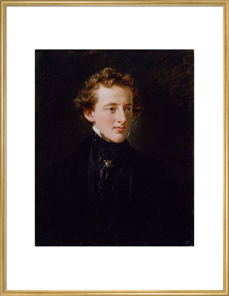 Sir john everett millais, 1st bt portrait print (art print, extra large, gold frame)