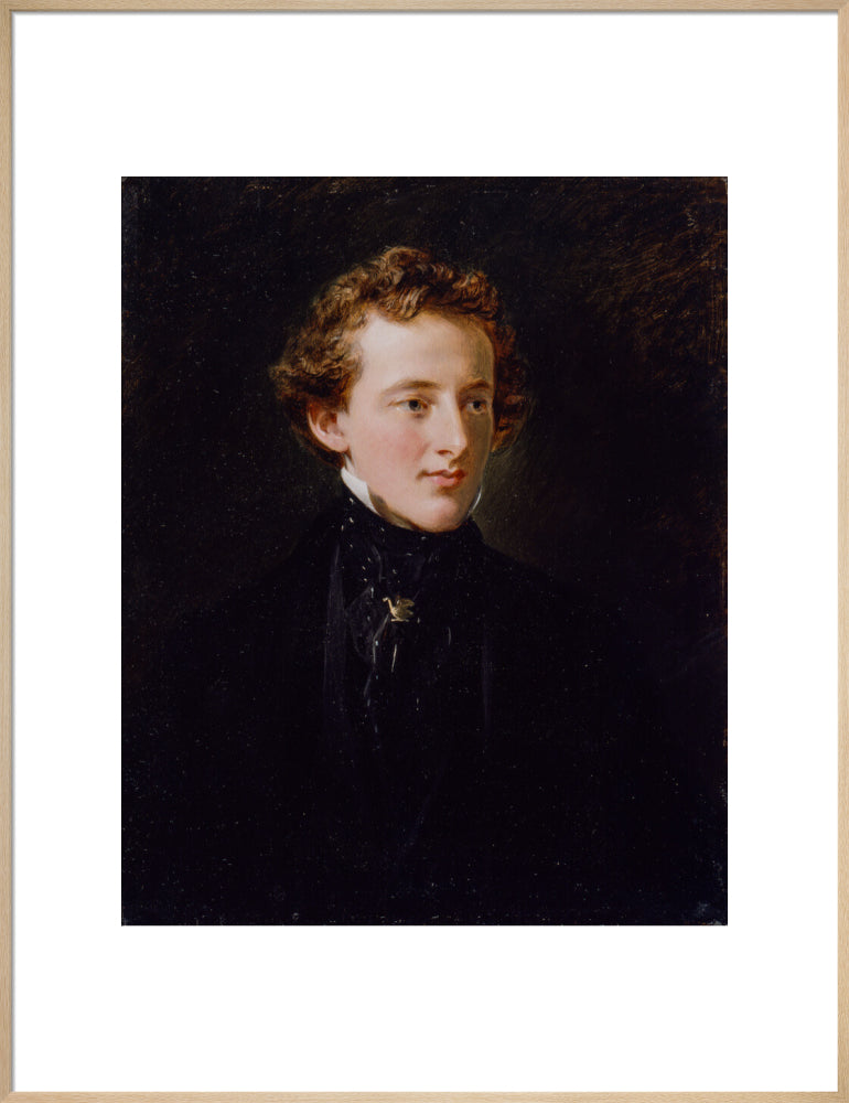 Sir john everett millais, 1st bt portrait print (art print, extra large, natural frame)