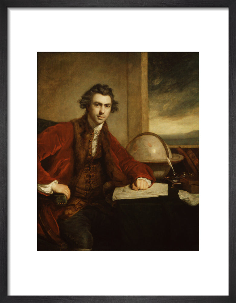 Sir joseph banks, bt portrait print (art print, small, black frame)