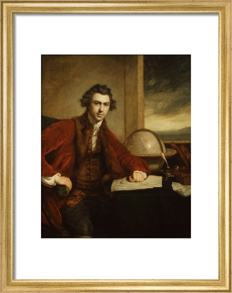 Sir joseph banks, bt portrait print (art print, small, gold frame)