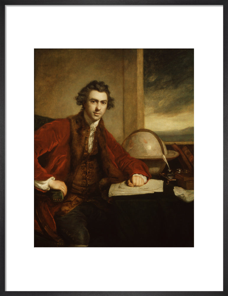 Sir joseph banks, bt portrait print (art print, medium, black frame)