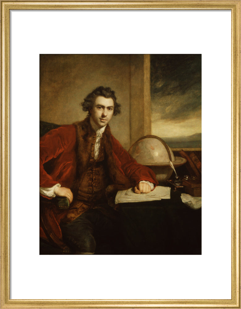 Sir joseph banks, bt portrait print (art print, medium, gold frame)