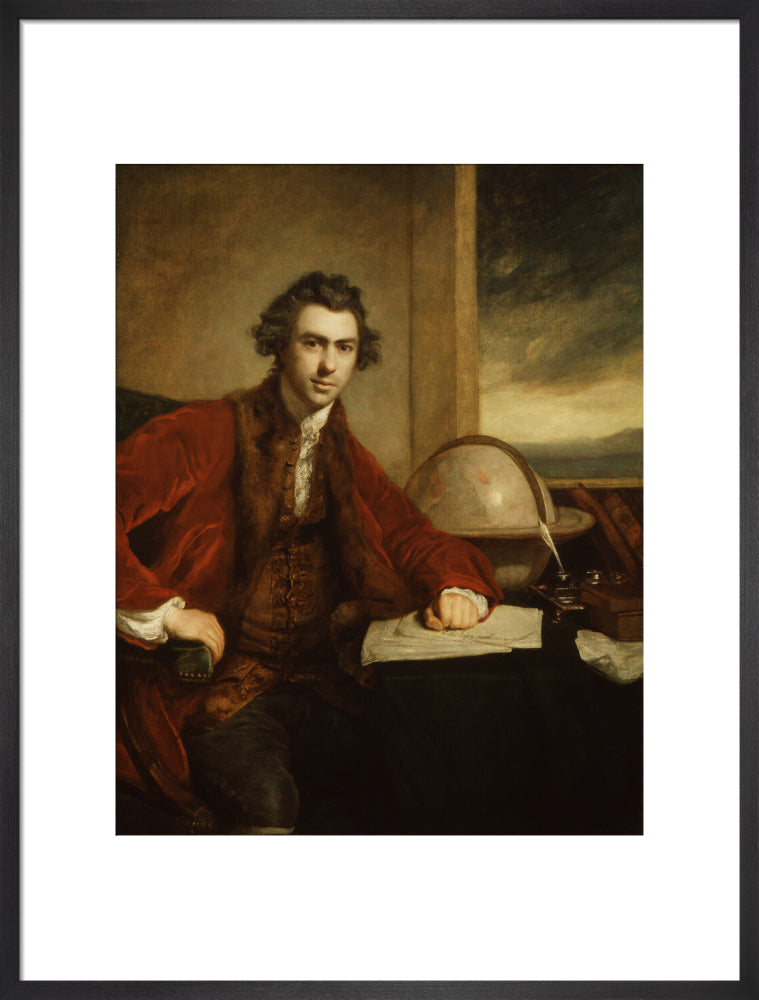 Sir joseph banks, bt portrait print (art print, large, black frame)