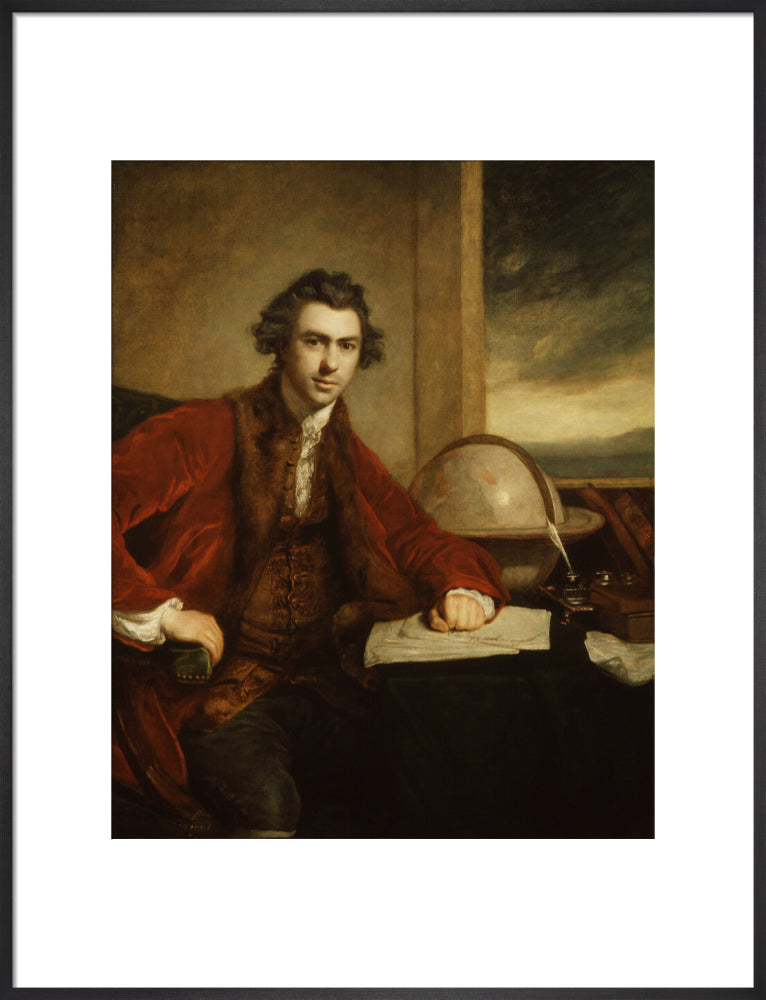 Sir joseph banks, bt portrait print (art print, large, black frame)