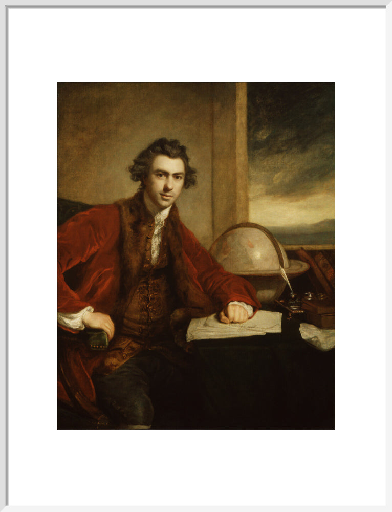 Sir joseph banks, bt portrait print (art print, large, white frame)