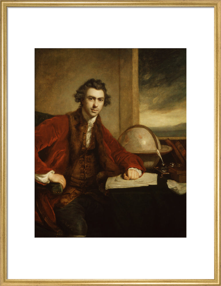 Sir joseph banks, bt portrait print (art print, large, gold frame)