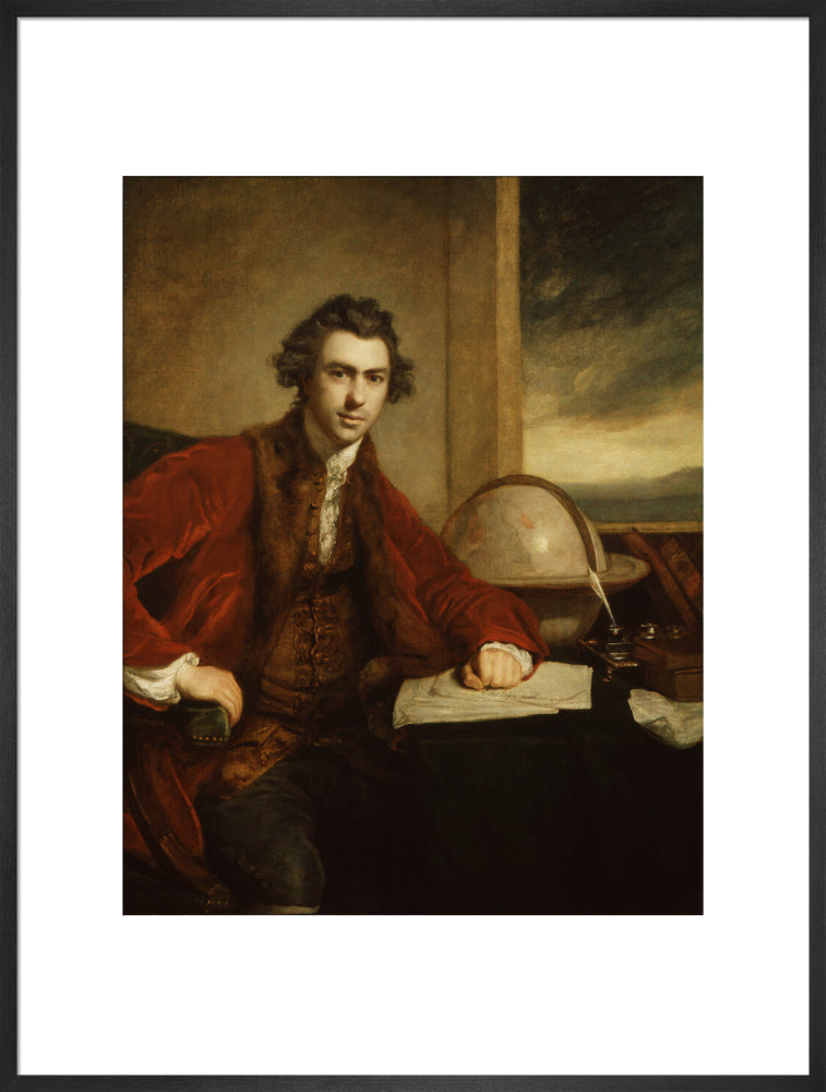 Sir joseph banks, bt portrait print (art print, extra large, black frame)