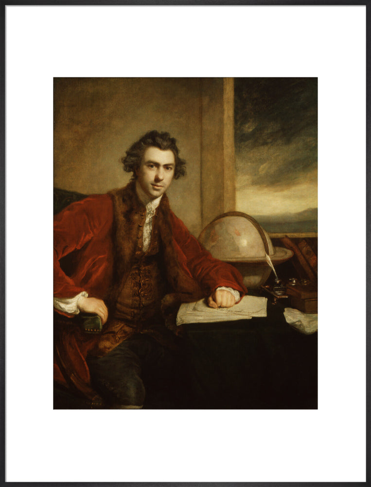 Sir joseph banks, bt portrait print (art print, extra large, black frame)