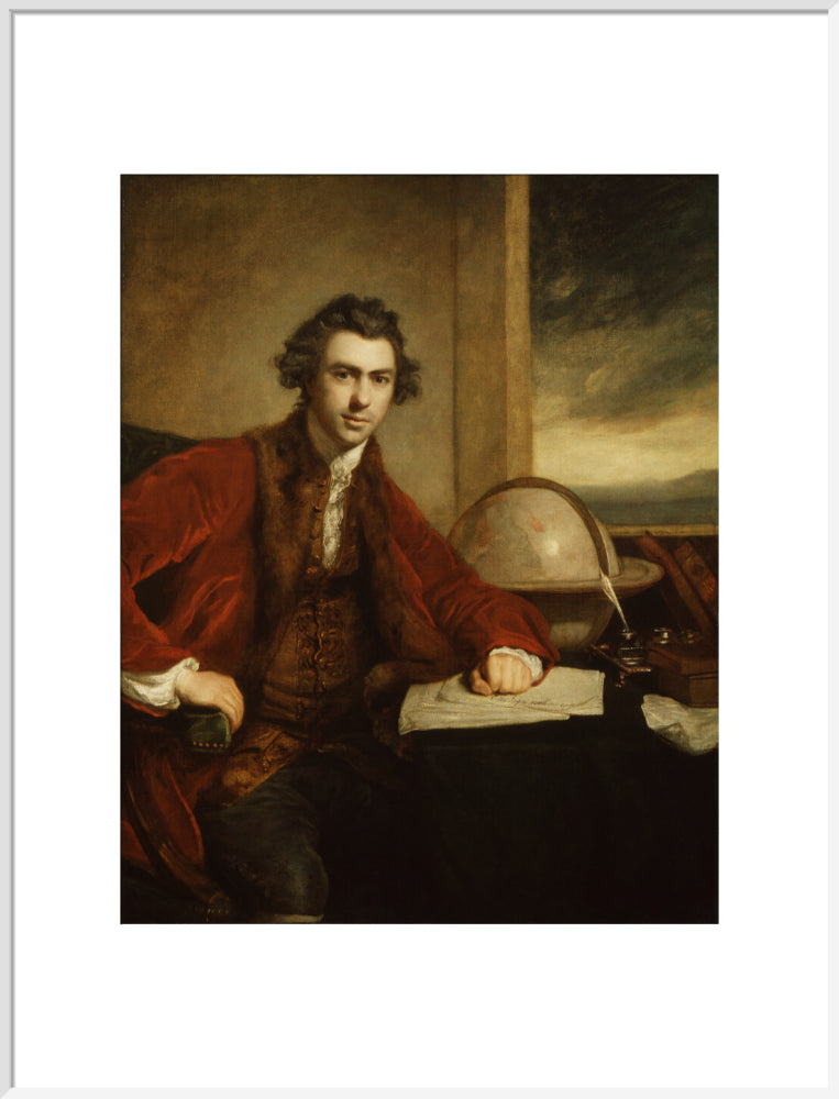 Sir joseph banks, bt portrait print (art print, extra large, white frame)