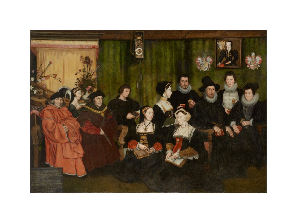 Sir thomas more, his father, his household and his descendants portrait print (art print, medium, no frame)