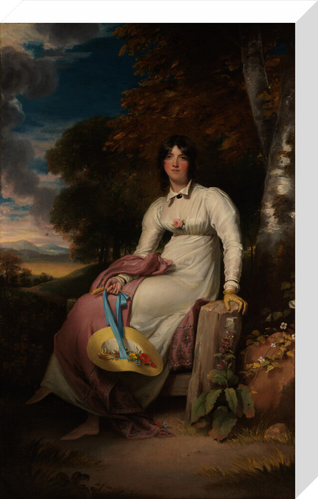 Sophia, lady burdett portrait print (stretched canvas, medium, no frame)