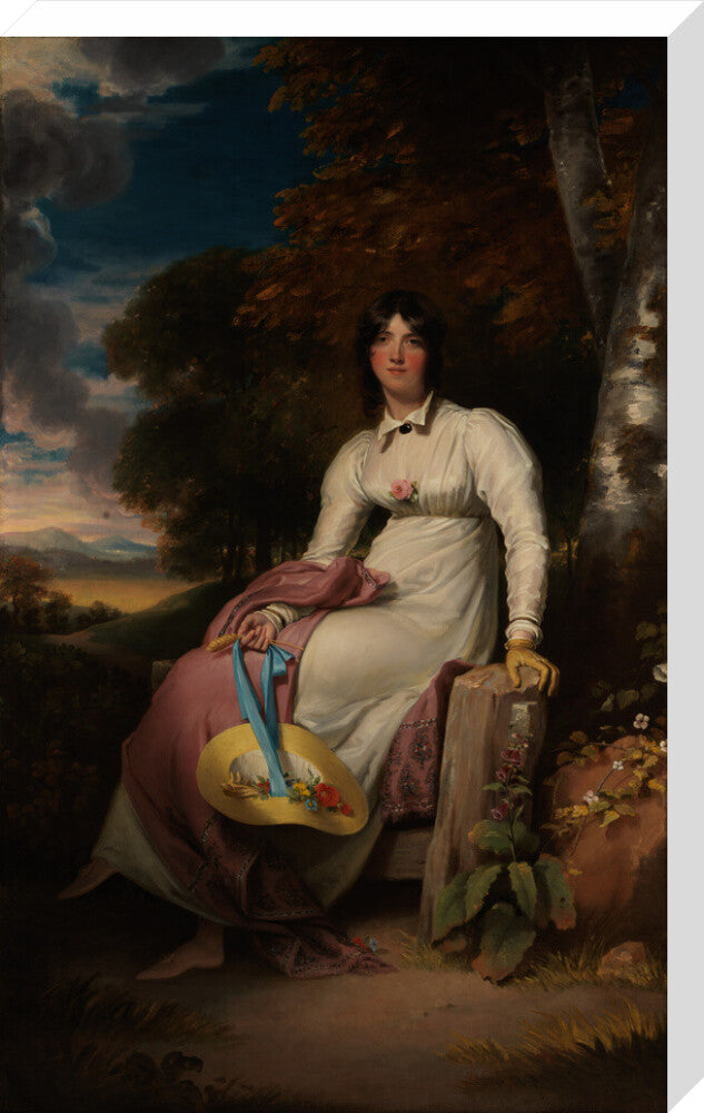 Sophia, lady burdett portrait print (stretched canvas, large, no frame)