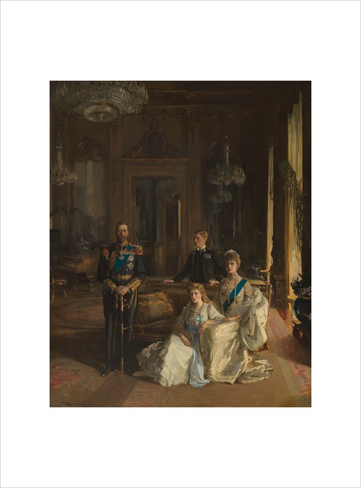 The royal family at buckingham palace, 1913 portrait print (art print, large, no frame)
