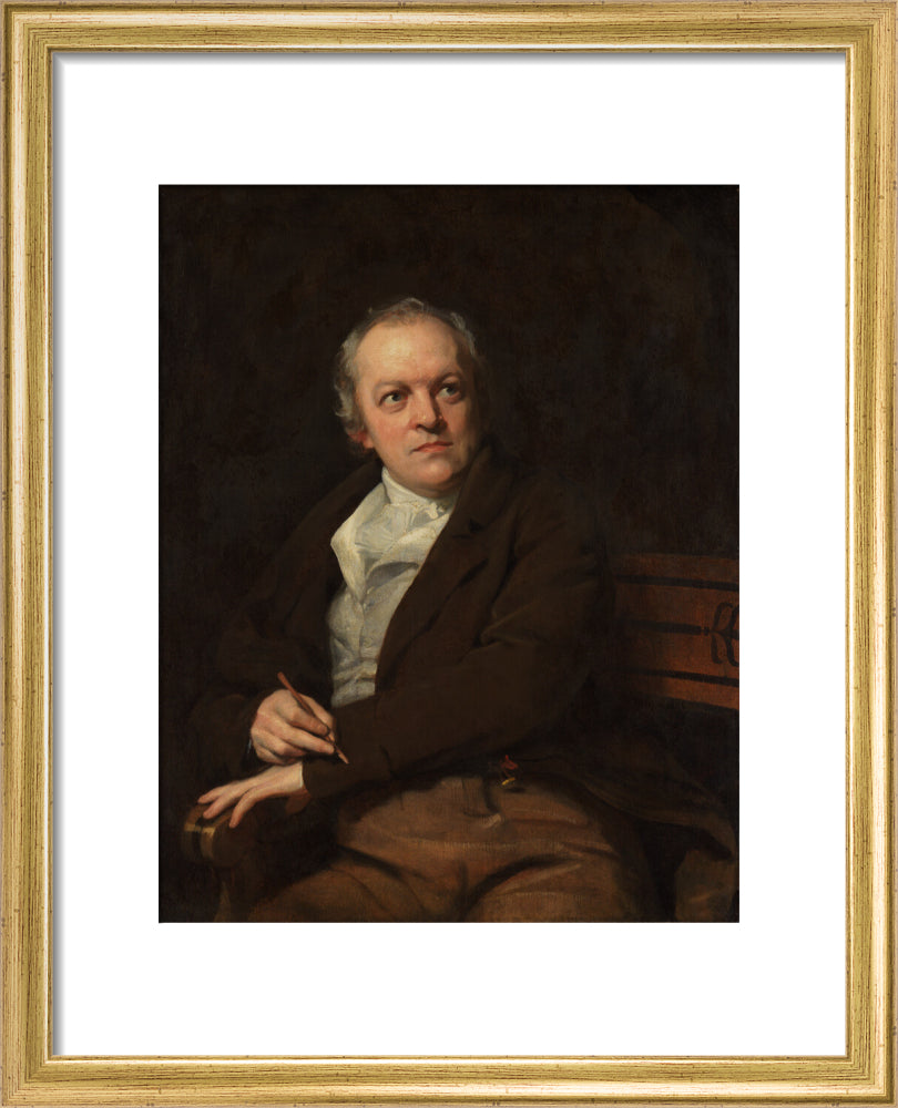 William blake portrait print (art print, small, gold frame)