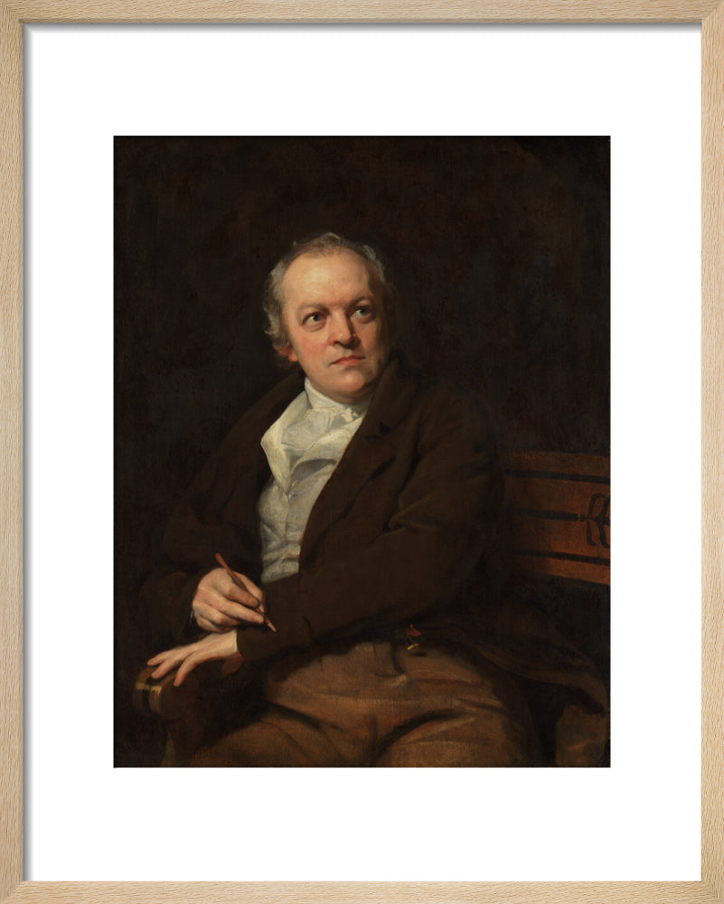 William blake portrait print (art print, small, natural frame)