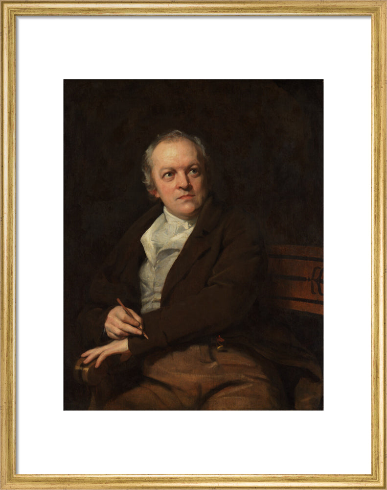 William blake portrait print (art print, medium, gold frame)