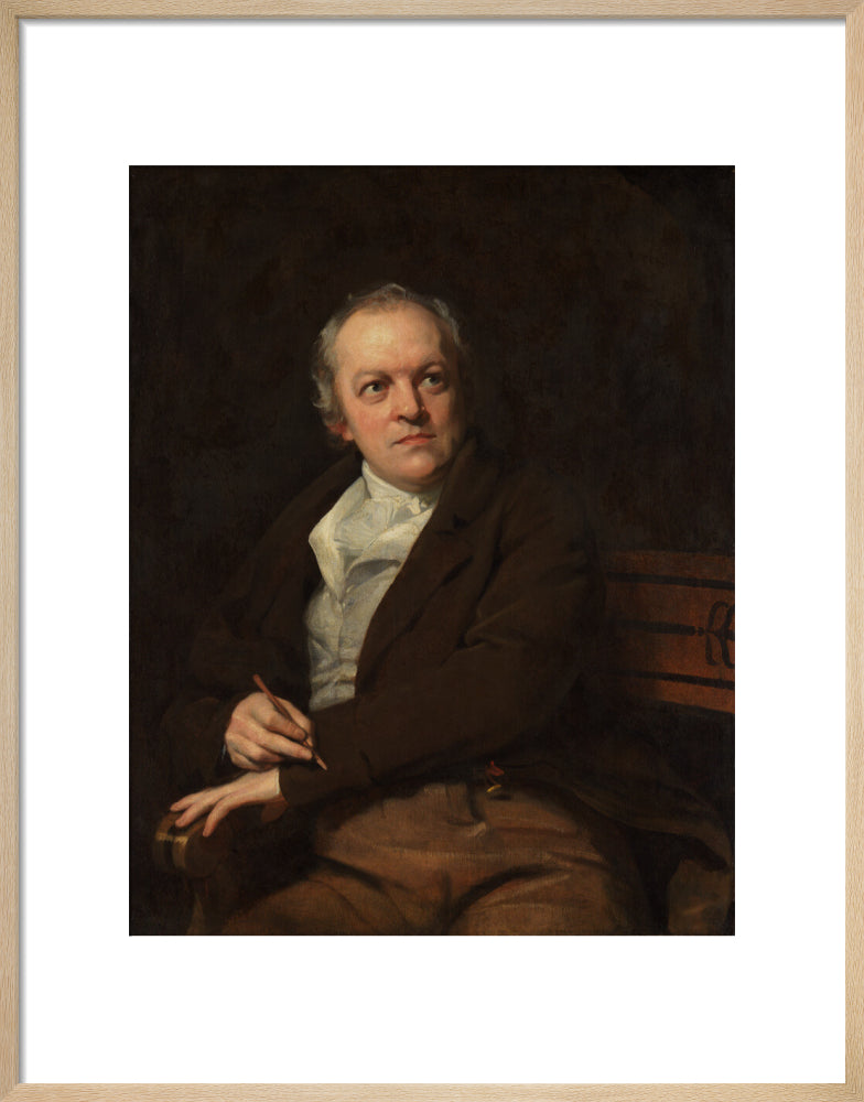 William blake portrait print (art print, medium, natural frame)