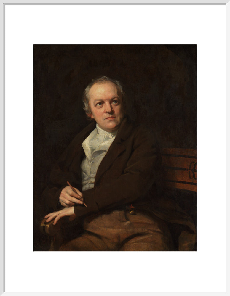 William blake portrait print (art print, large, white frame)