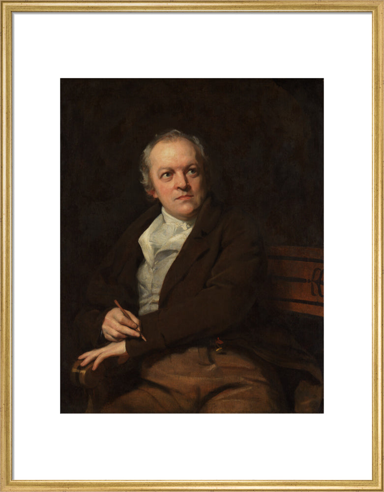 William blake portrait print (art print, large, gold frame)