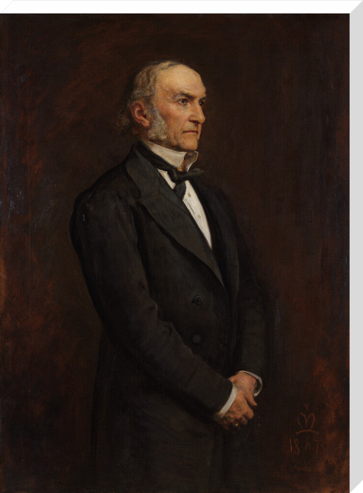William ewart gladstone portrait print (stretched canvas, extra large, no frame)