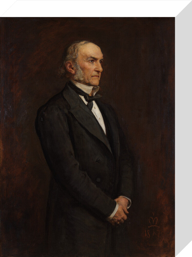 William ewart gladstone portrait print (stretched canvas, small, no frame)