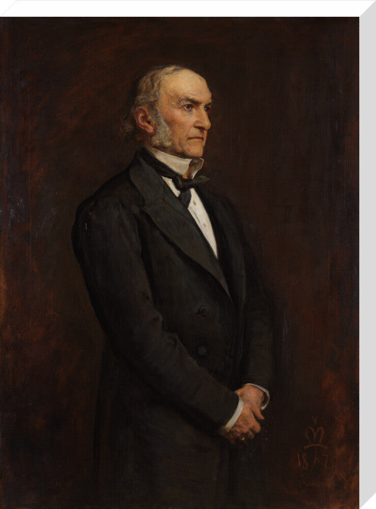 William ewart gladstone portrait print (stretched canvas, large, no frame)