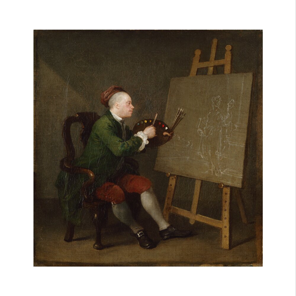 William hogarth portrait print (art print, small, no frame)