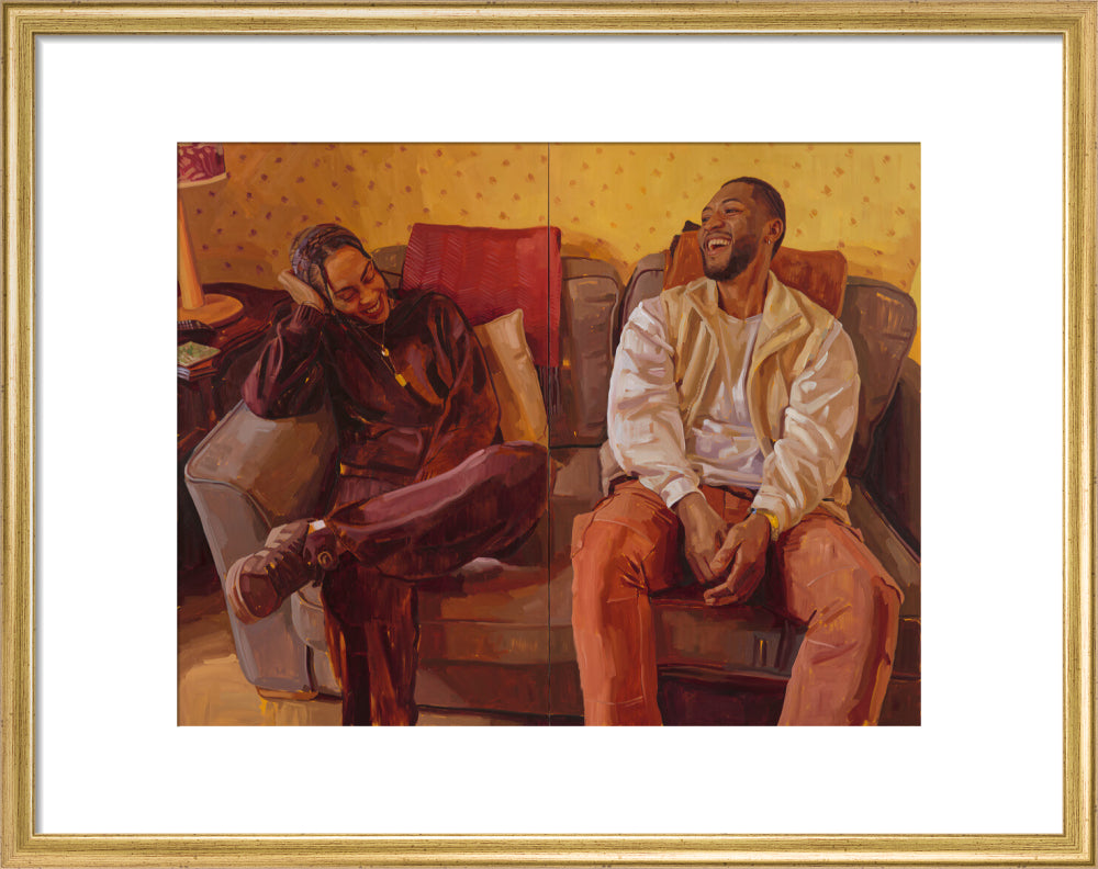 No place like home sweet home (art print, medium, gold frame)