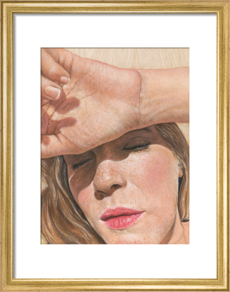 Mummy needs a break (art print, small, gold frame)