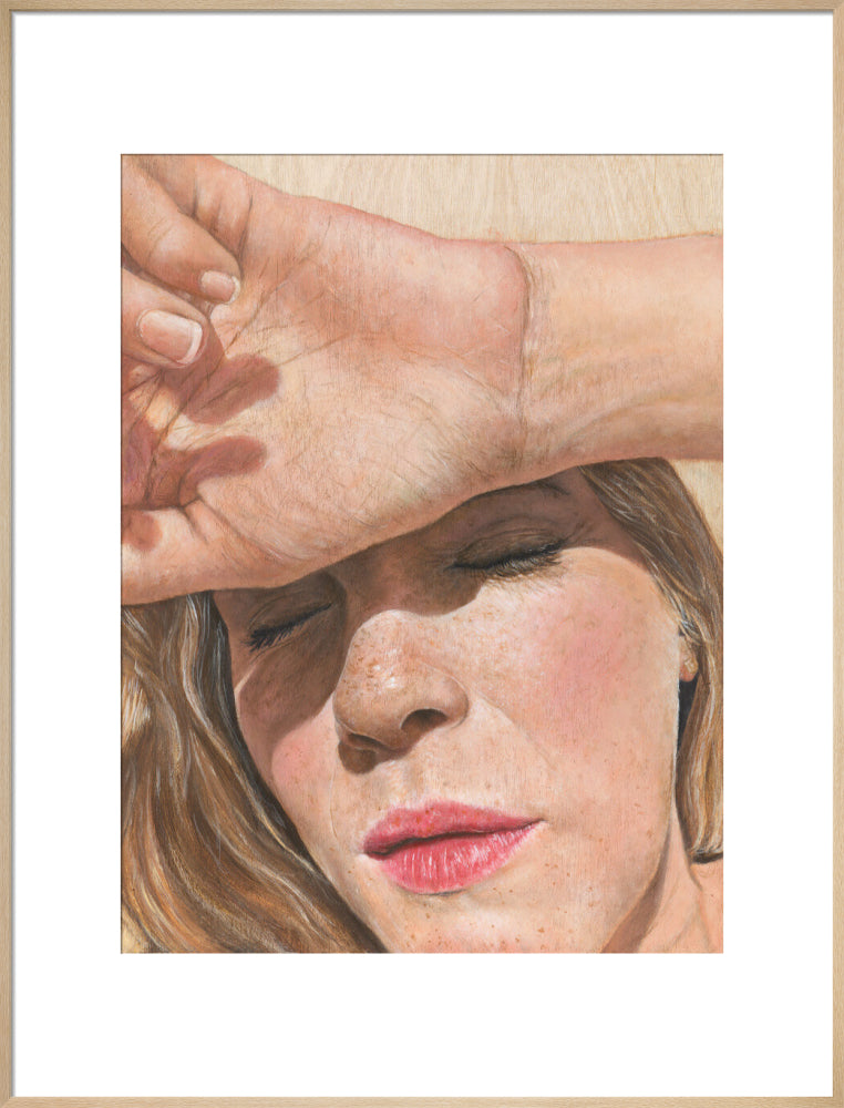 Mummy needs a break (art print, extra large, natural frame)