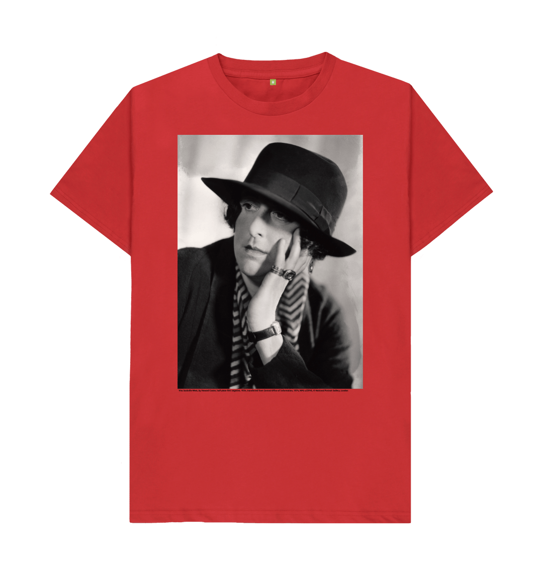Red printed t shirt front