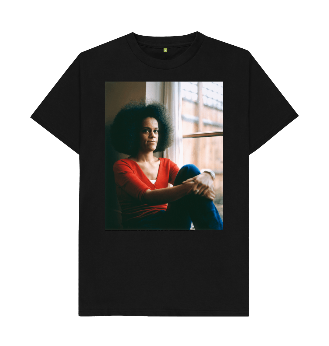 Black printed t shirt front