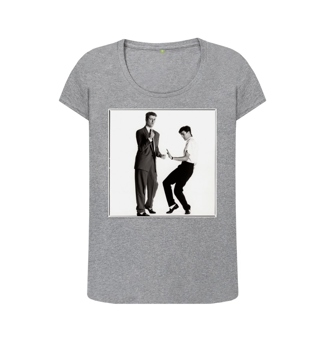 Athletic grey printed t shirt front