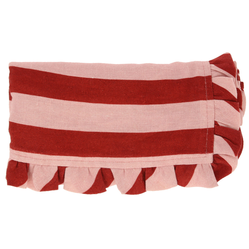 Stripe fabric ruffle napkins 1
