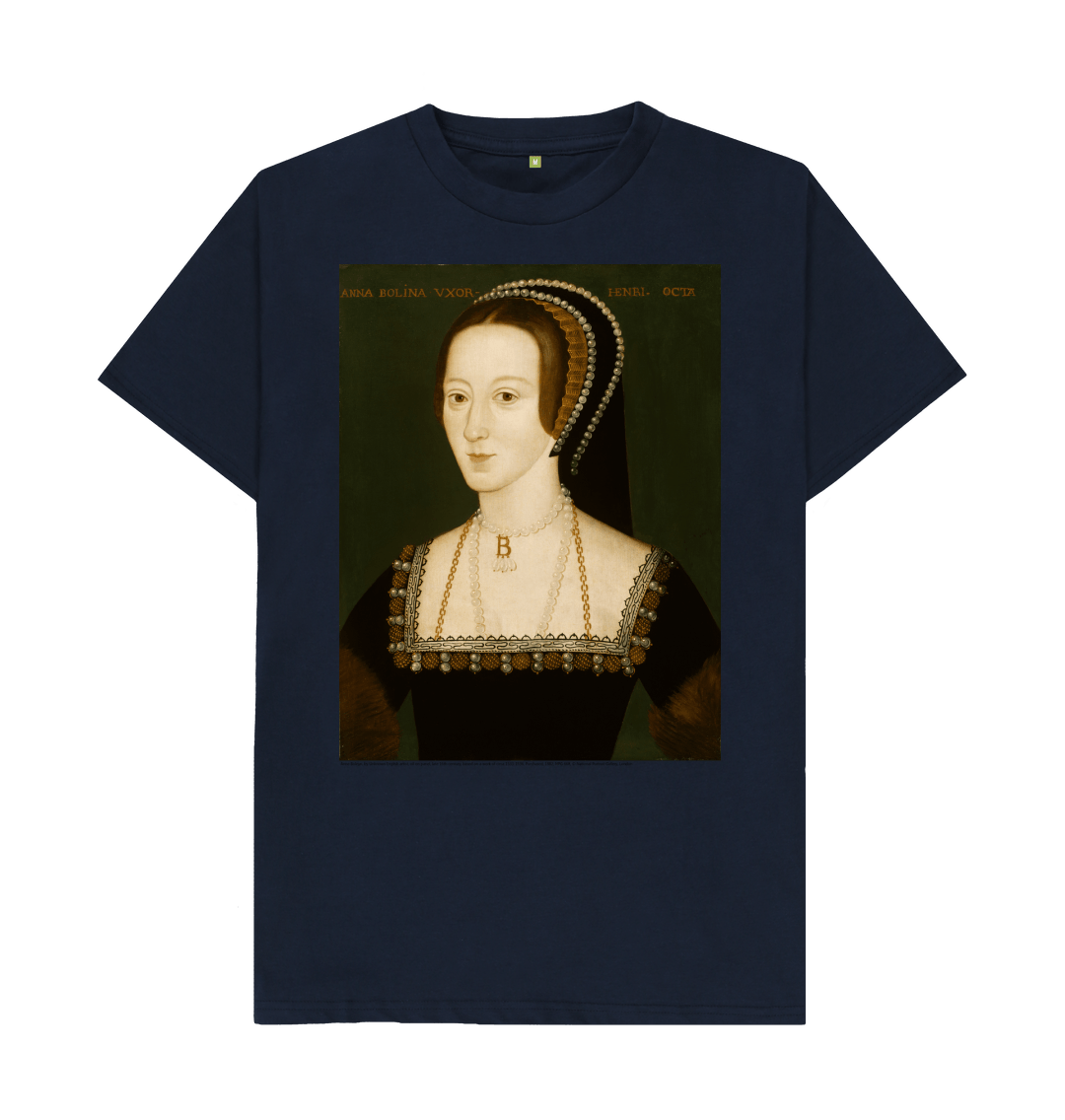 Navy blue printed t shirt front
