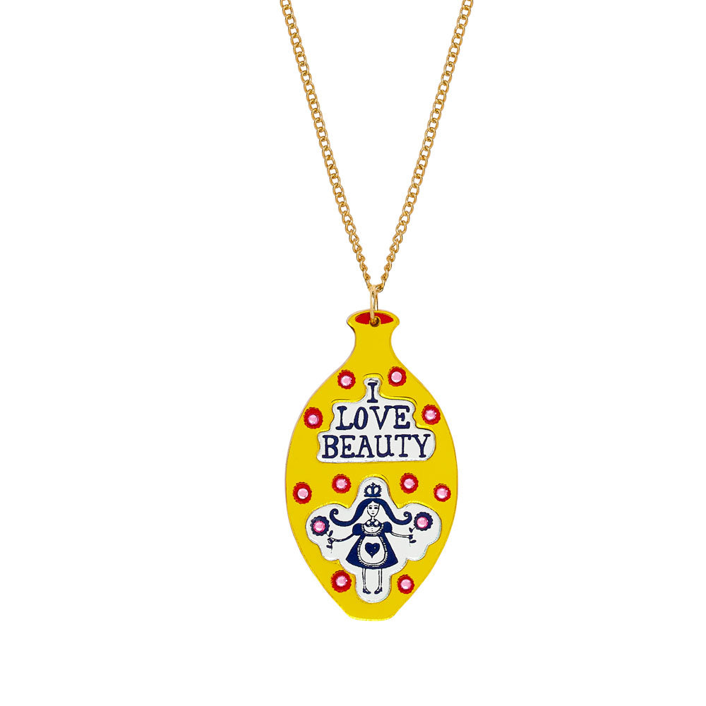 Tatty devine grayson perry i love beauty vase pendant detail