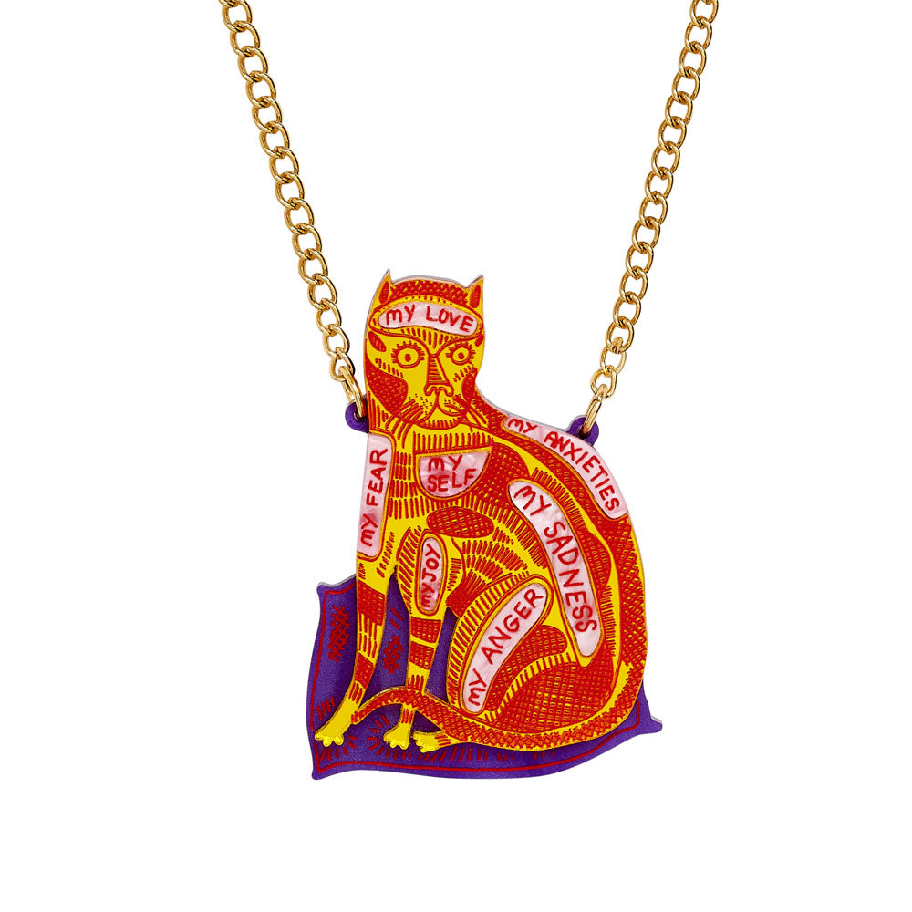 Tatty devine grayson perry inner cat necklace detail