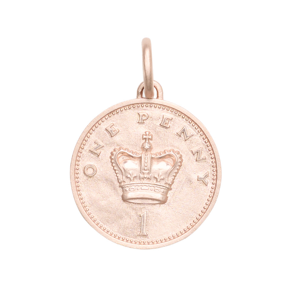 Tim walker pandora rose gold penny medallion front