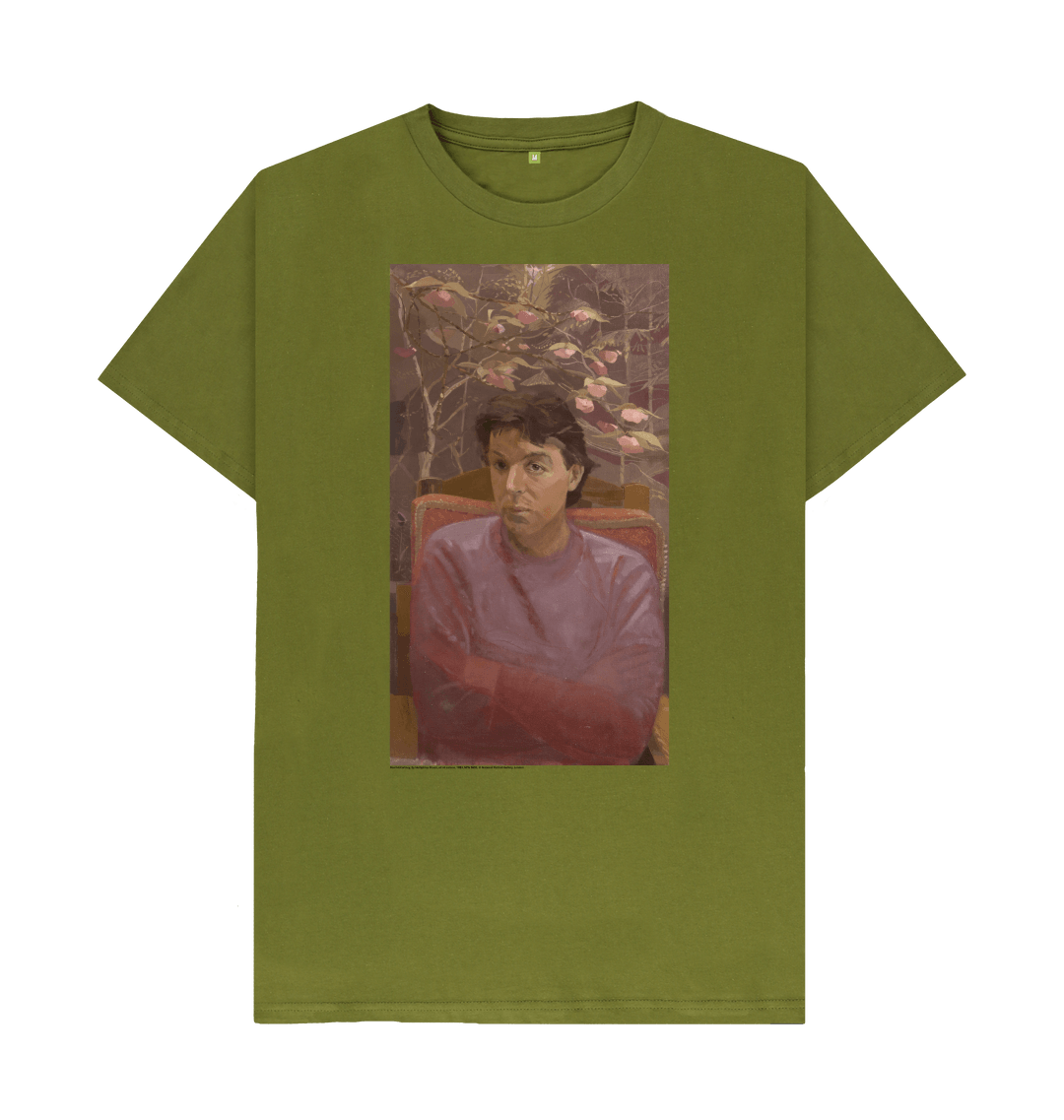 Moss green printed t shirt front