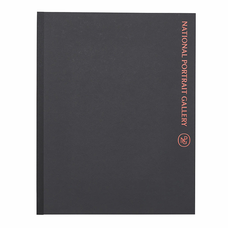 Exterior of black folio with national portrait gallery text and monogram in red.