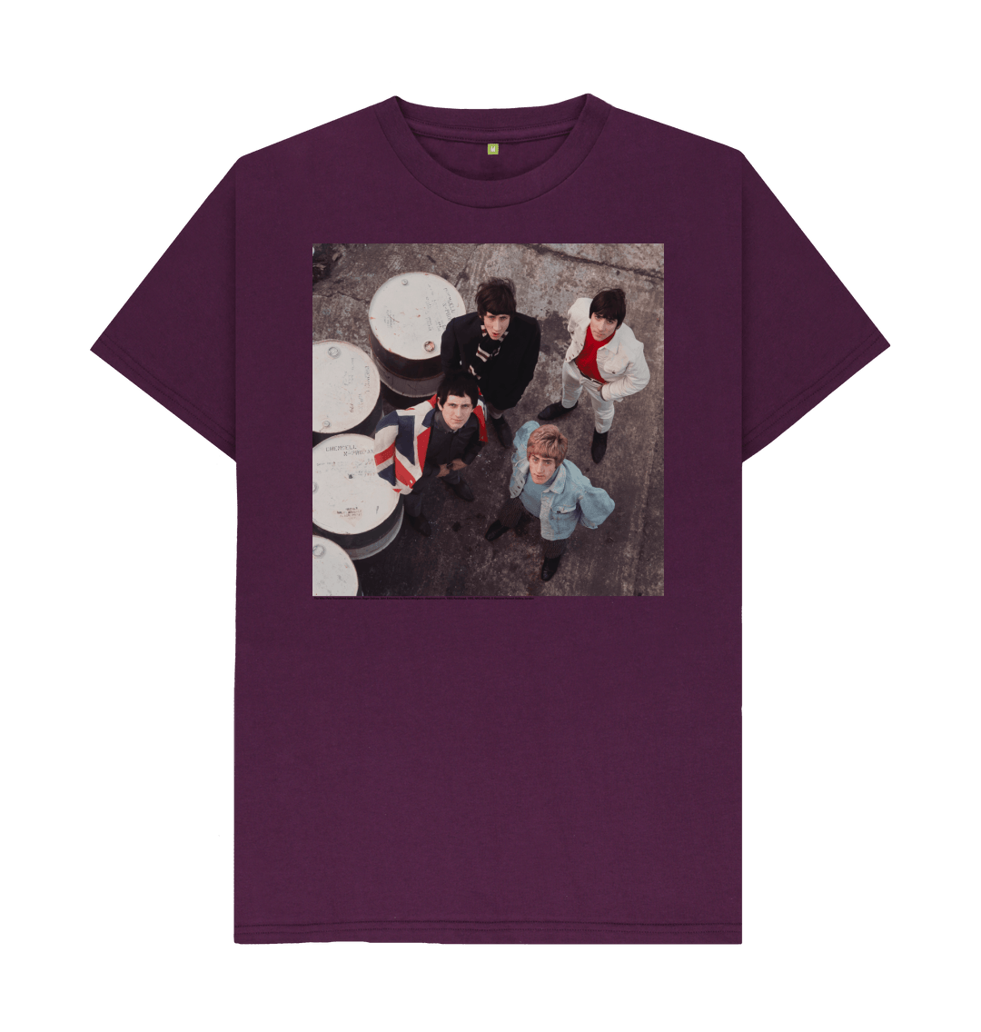 Purple printed t shirt front