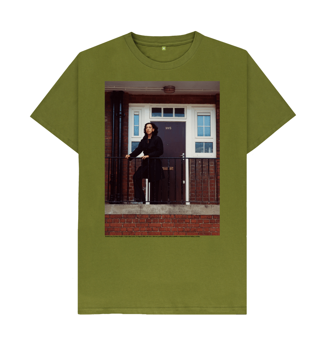 Moss green printed t shirt front