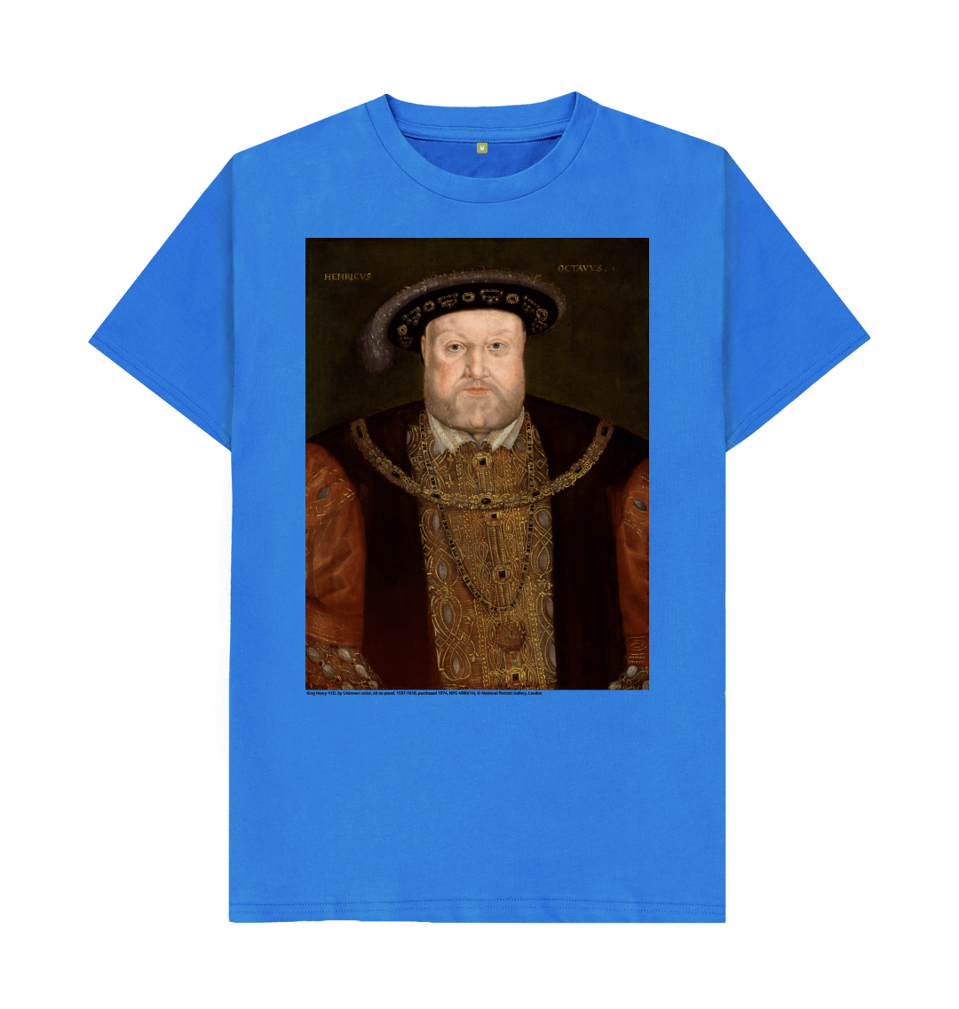 Bright blue printed t shirt front