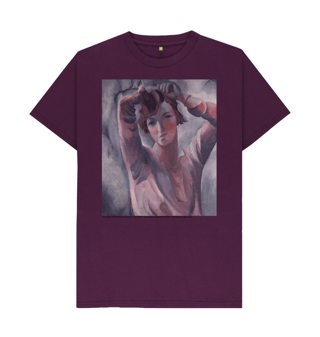 Purple printed t shirt front