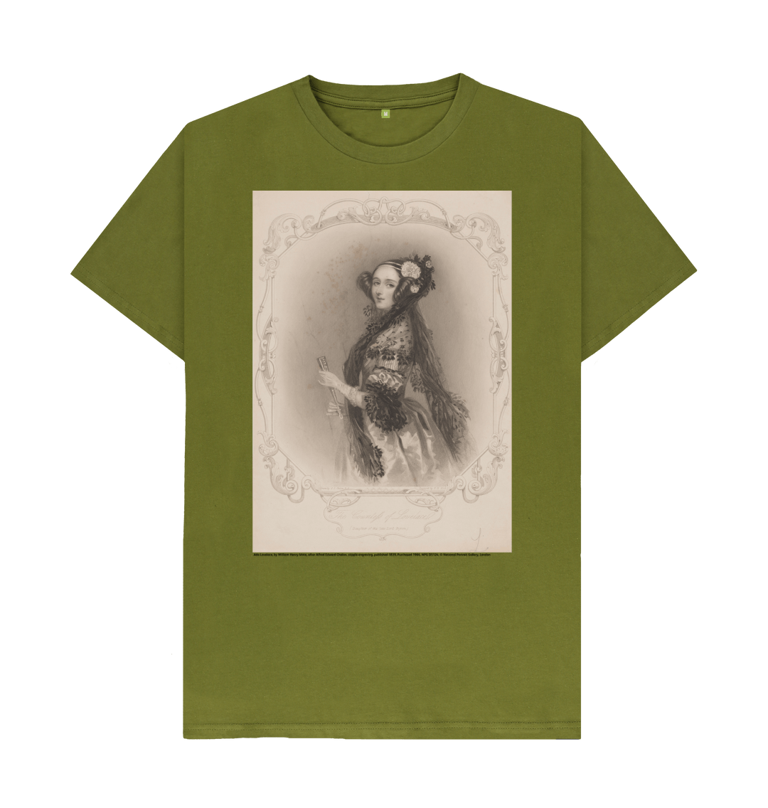 Moss green printed t shirt front