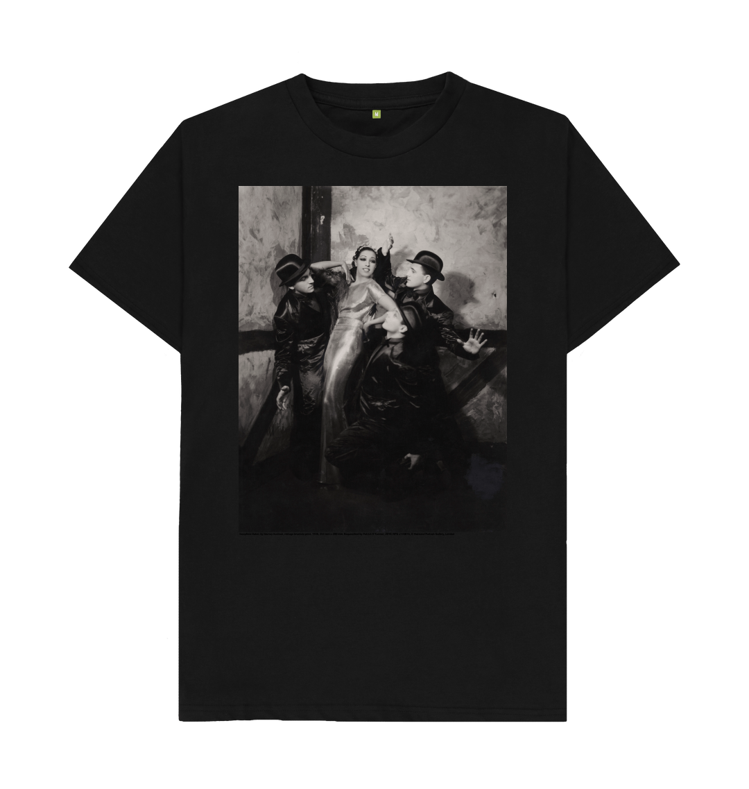 Black printed t shirt front