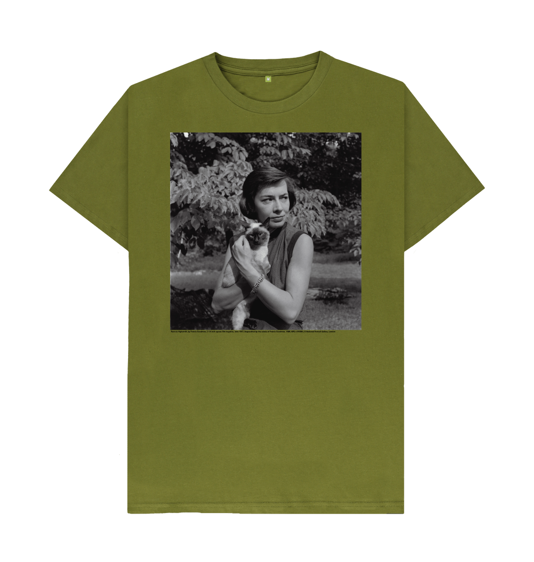 Moss green printed t shirt front