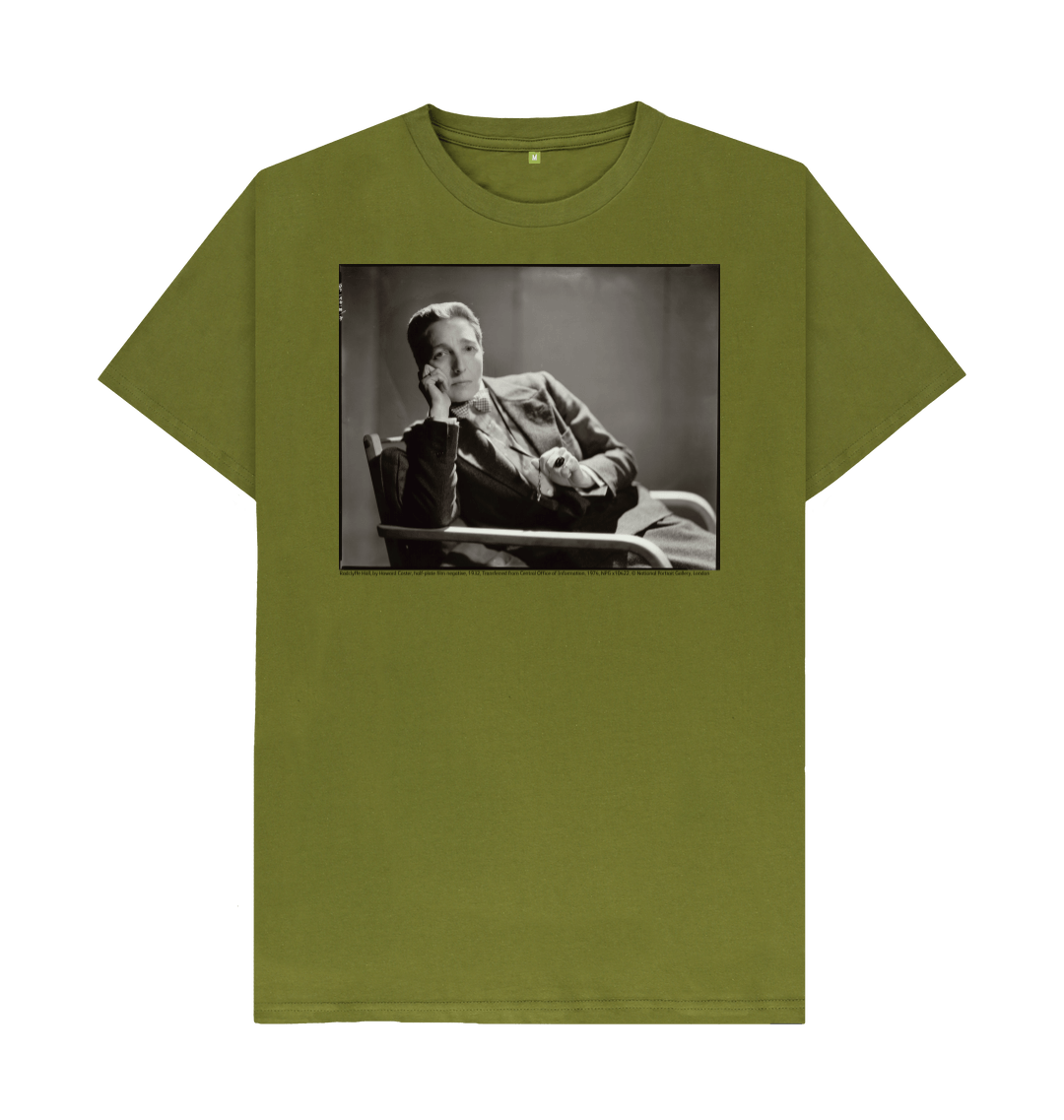 Moss green printed t shirt front