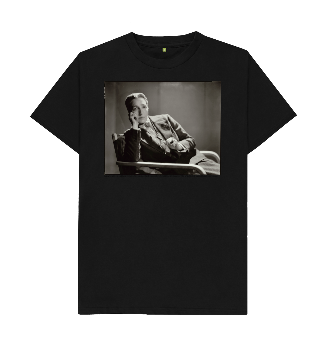 Black printed t shirt front