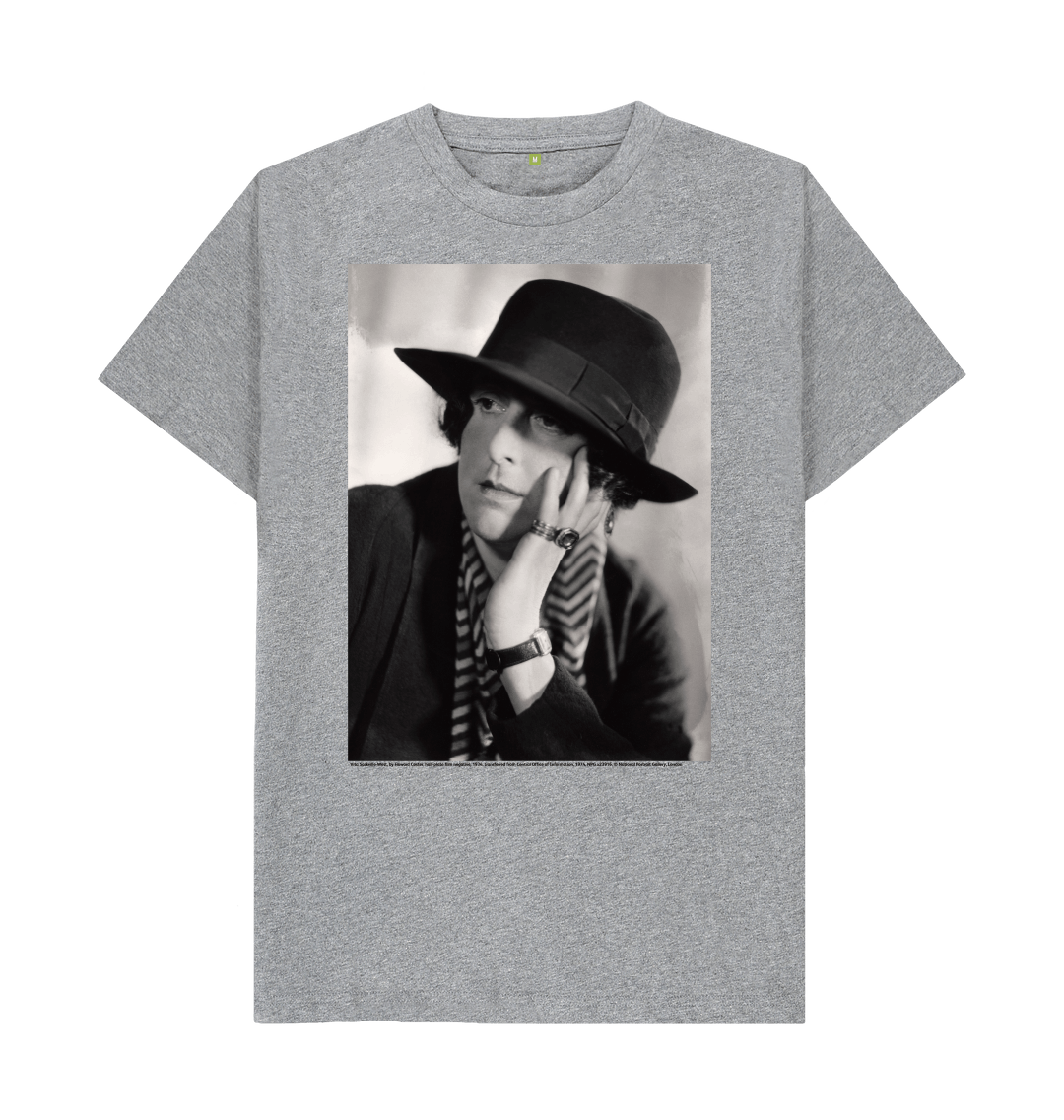 Athletic grey printed t shirt front